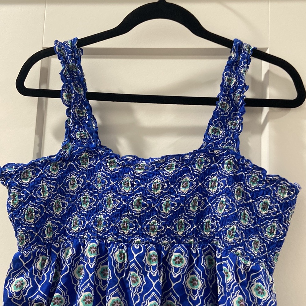 Lane Bryant 16 smock blue and teal tank EUC - Picture 10 of 12